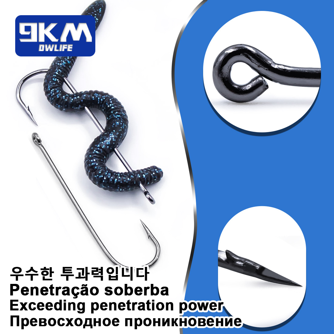 9KM Aberdeen Hooks Long Shank  - Fishing Hook Offset review and price